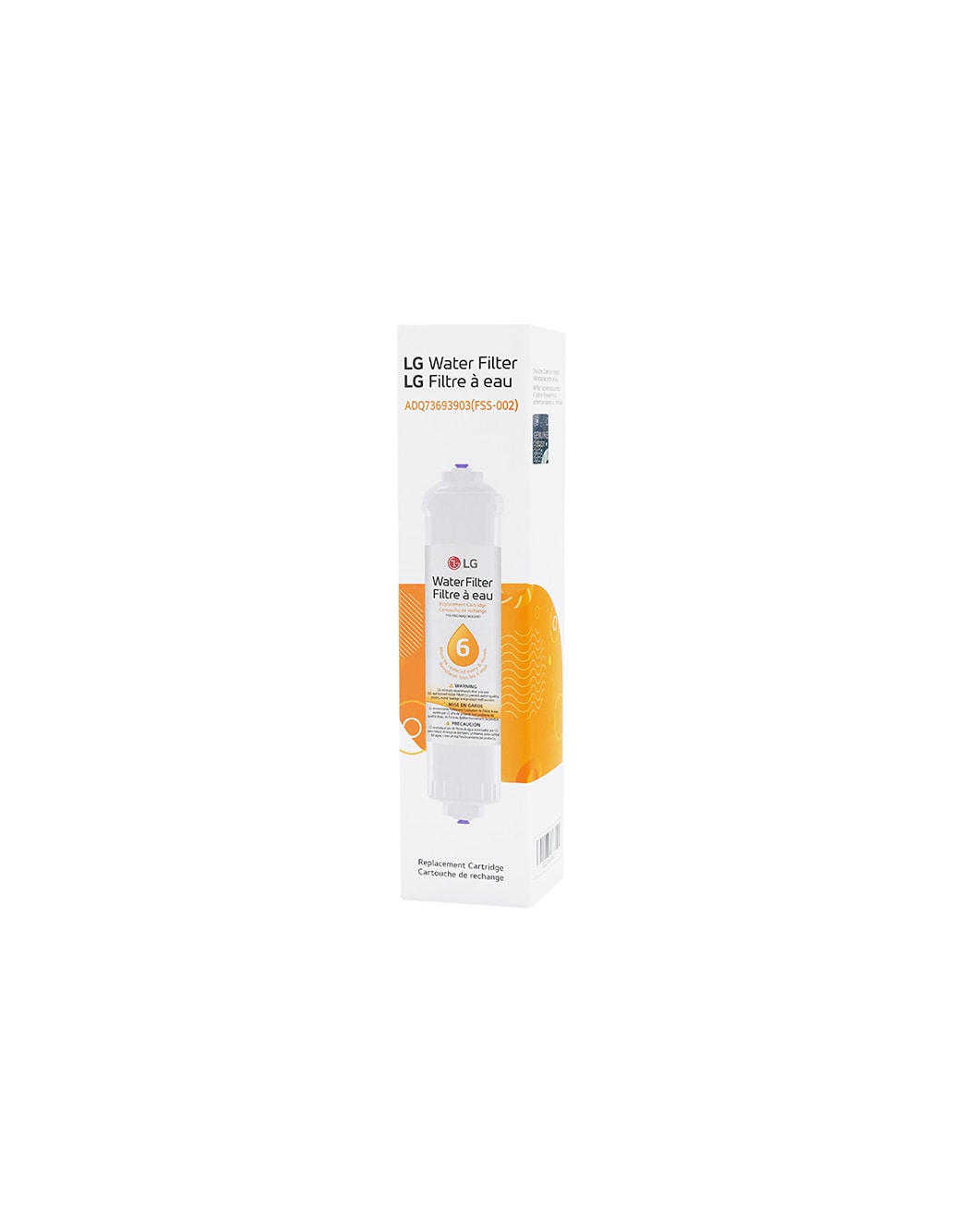 Filtro Acqua Per Frigorifero LG ADQ73693901/ADQ73693903 (FSS-002) - Certificato NSF, Riduce Cloro