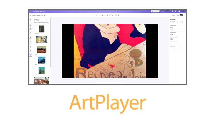 Esta é uma captura de tela da interface da solução com conteúdo do ArtPlayer.