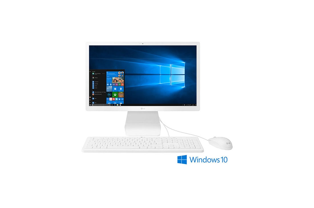 LG All in One LG 22", Windows 10 Home (A LG recomenda o Windows 11 Pro para empresas), Celeron, 4GB, 500GB de HD, Processador Intel® Celeron® N4100, 0,62 Kg, 22V280-L