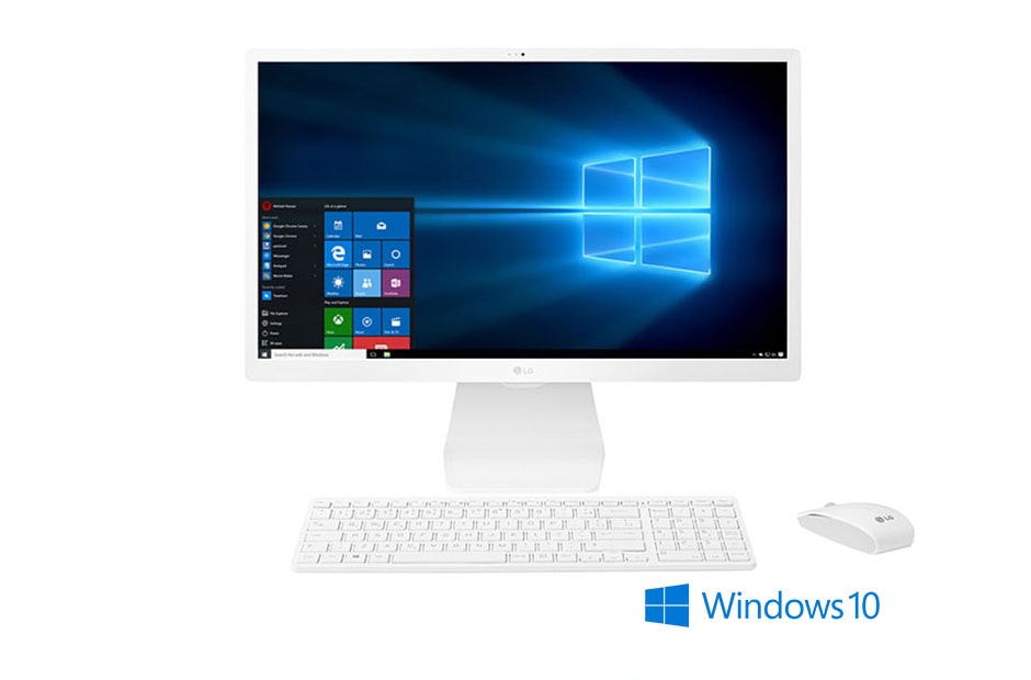 LG Computador All in One LG com TV 24", Windows 10 Home (A LG recomenda o Windows 11 Pro para empresas), I3, 4GB, 1TB, 7ª Geração de Processadores Intel®, 4.80 Kg, 24V570-C.BJ21P1