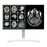 Vista frontal de 27” Monitor Médico LG 8MP (4K) Branco 27HJ712C