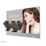 Vista frontal de Transparent OLED Signage 55EW5F-A