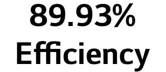  89.93% efficiency