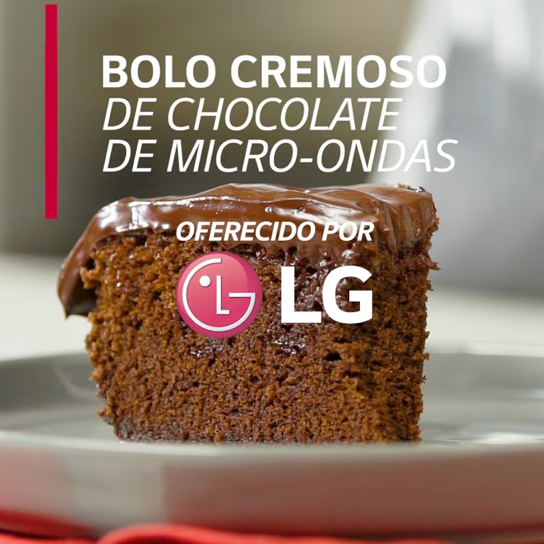Eu salvei essa receita ou ela me salvou? Bolo cremoso de chocolate muito prático, feito no micro-ondas LG do Brasil!