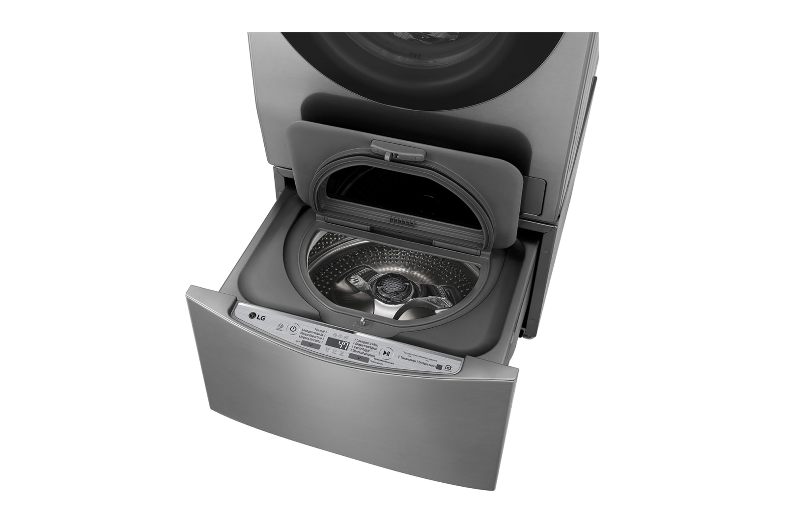 LG Lavadora de Roupas Smart TWINWash Mini 2kg 220V 3 Motion Aço Escovado , WD2100VMA