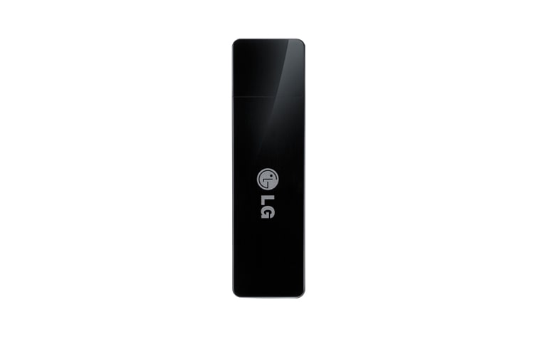 Vista frontal de Adaptador Wireless USB, uma infinidade de conteúdos na sua TV. AN-WF100