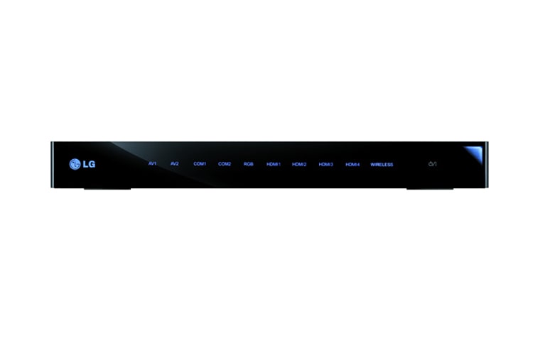 Vista frontal de Wireless Media Box, elimina os fios indesejados da TV. AN-WL100W