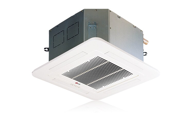 Vista frontal de Split tipo Cassete 4 vias 48000 Btu/h, 220V-trifásico, ciclo só frio LT-C48BDLA0