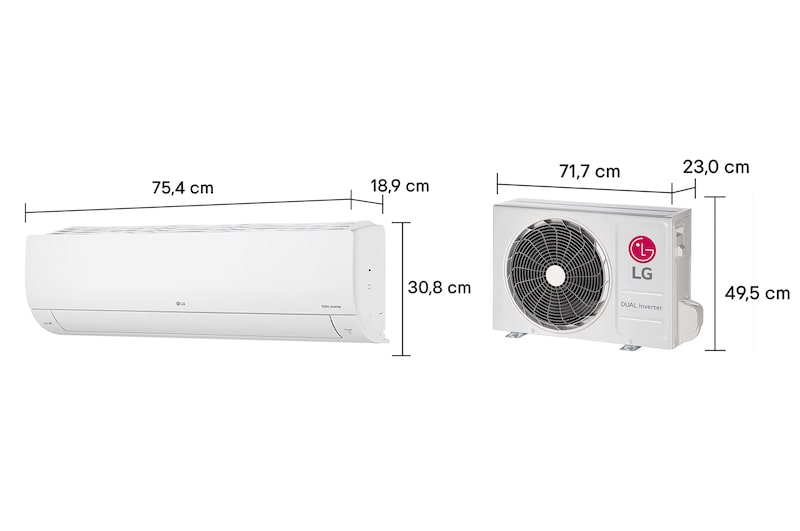 LG Ar-condicionado LG AI Dual Inverter Voice Frio 9.000 BTU Branco 220V, S3-Q09AA31A