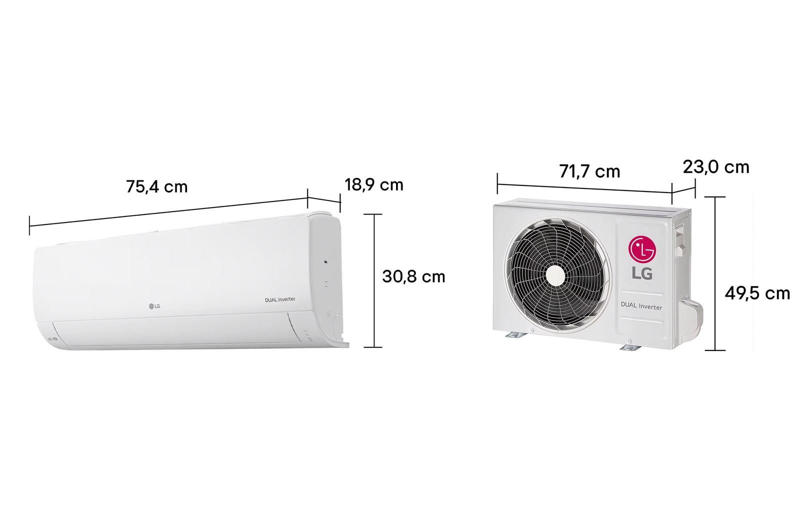 LG Ar-Condicionado LG AI Dual Inverter Compact 9.000 BTU Frio 220V, S3-Q09AAQAL