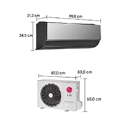 LG Ar-Condicionado LG AI Dual Inverter Voice Artcool 24.000 BTU Frio 220V, S3-Q24K2R1B