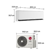 LG Ar-Condicionado LG AI Dual Inverter Uniq 12.000 BTU Quente/Frio 220V, S3-W121L1C0