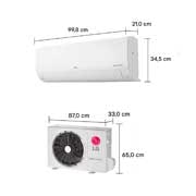 LG Ar-Condicionado LG AI Dual Inverter Voice 24.000 BTU Quente/Frio 220V, S3-W24K231A