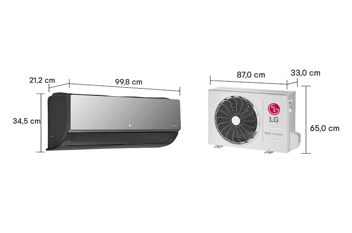 LG Ar-Condicionado LG AI Dual Inverter Voice Artcool 24.000 BTU Quente/Frio 220V, S3-W24K2R7A