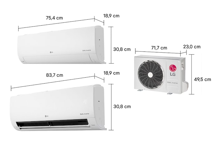 LG Ar-Condicionado LG AI Dual Inverter Voice Bi-Split Frio (Evaporadoras 9.000+12.000 BTU) 220V, S32Q16SA212