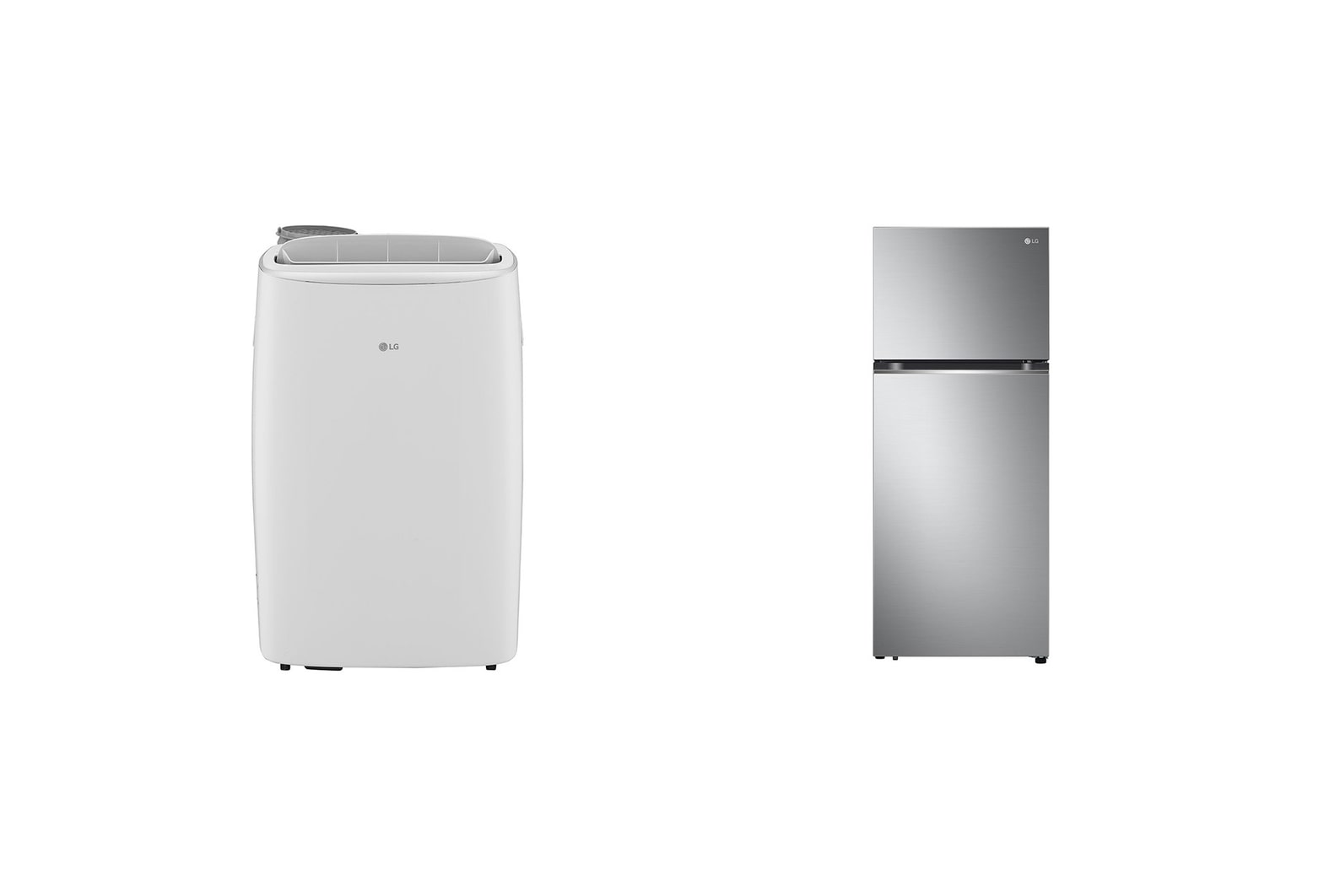 LG Combo LG Ar Portátil 127V + Geladeira Frost Free Inverter 395L Inox Look 127V, LP1419IVSI.B392P1