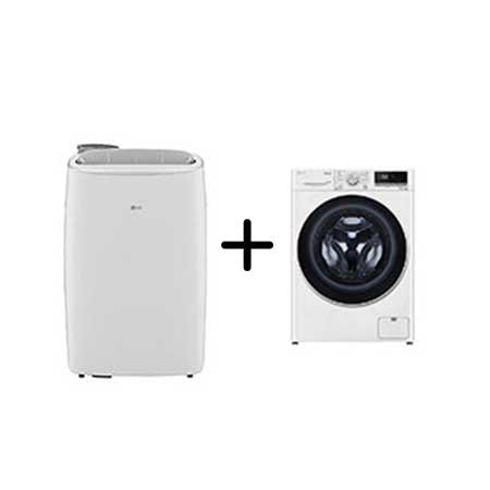 LG Combo Lava e Seca Smart VC4 14kg Branca 127V + Ar Portátil 127V - .CV5011 - LP1419IVSI