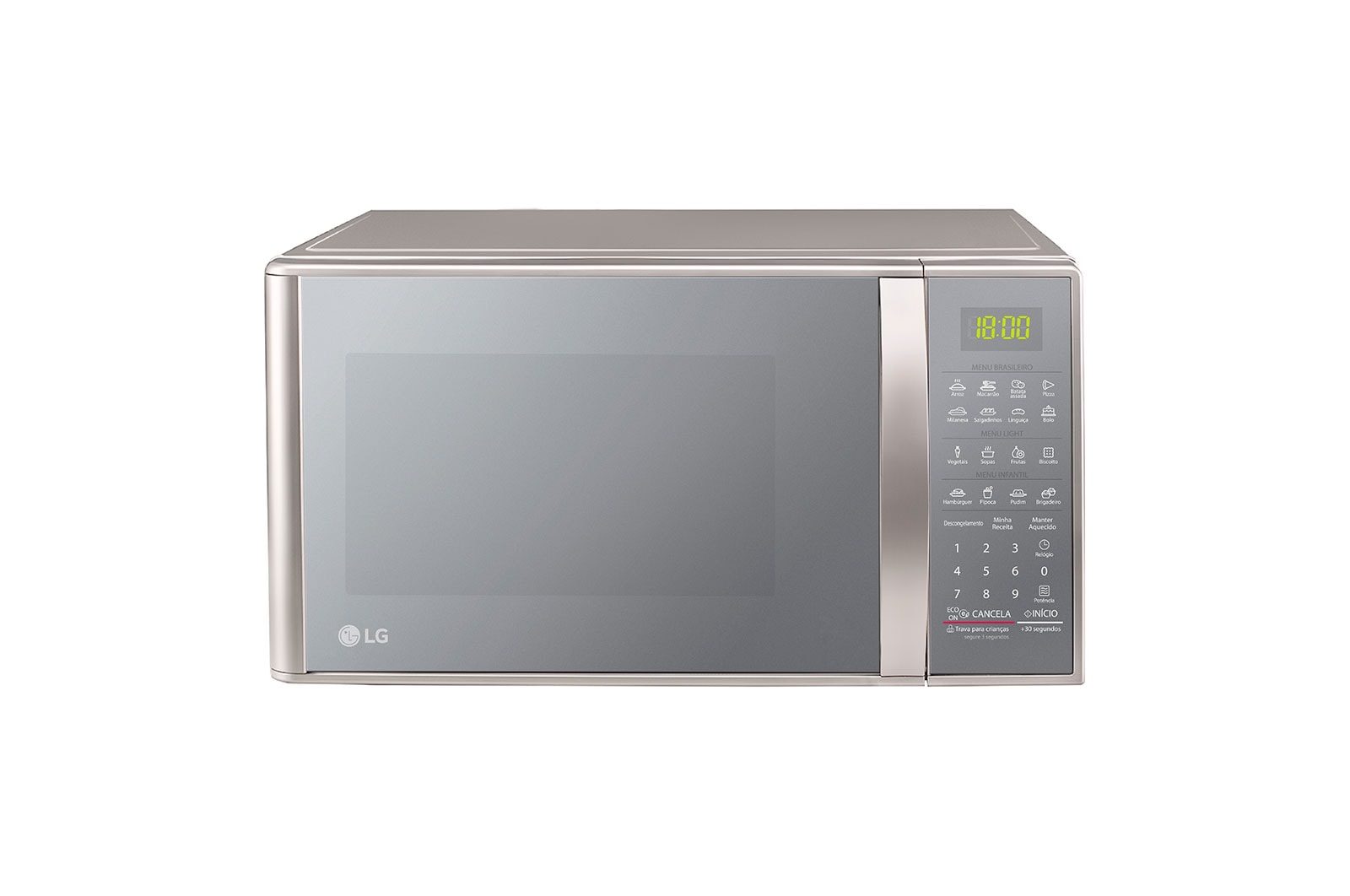 Combo LG Ar Portátil 127V + Micro-ondas LG 30 litros Prata Limpa Fácil 220V