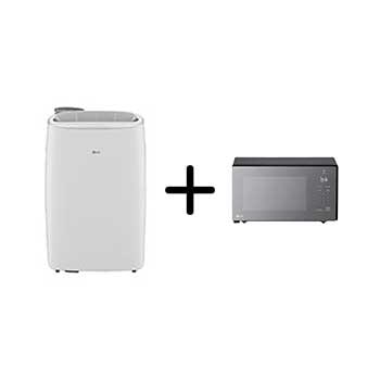 Combo LG Ar Portátil 127V + Micro-ondas NeoChef 30 litros Espelhado Limpa Fácil  127V