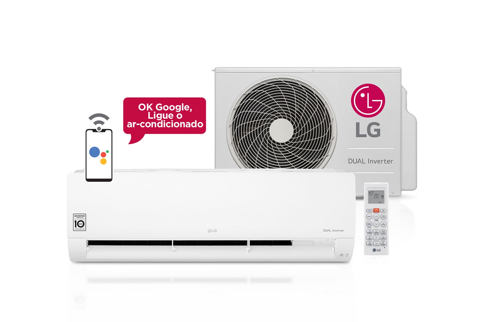 LG Ar Condicionado Split LG DUAL Inverter VOICE 18.000 Quente/Frio 220V​, S4-W18KL31B