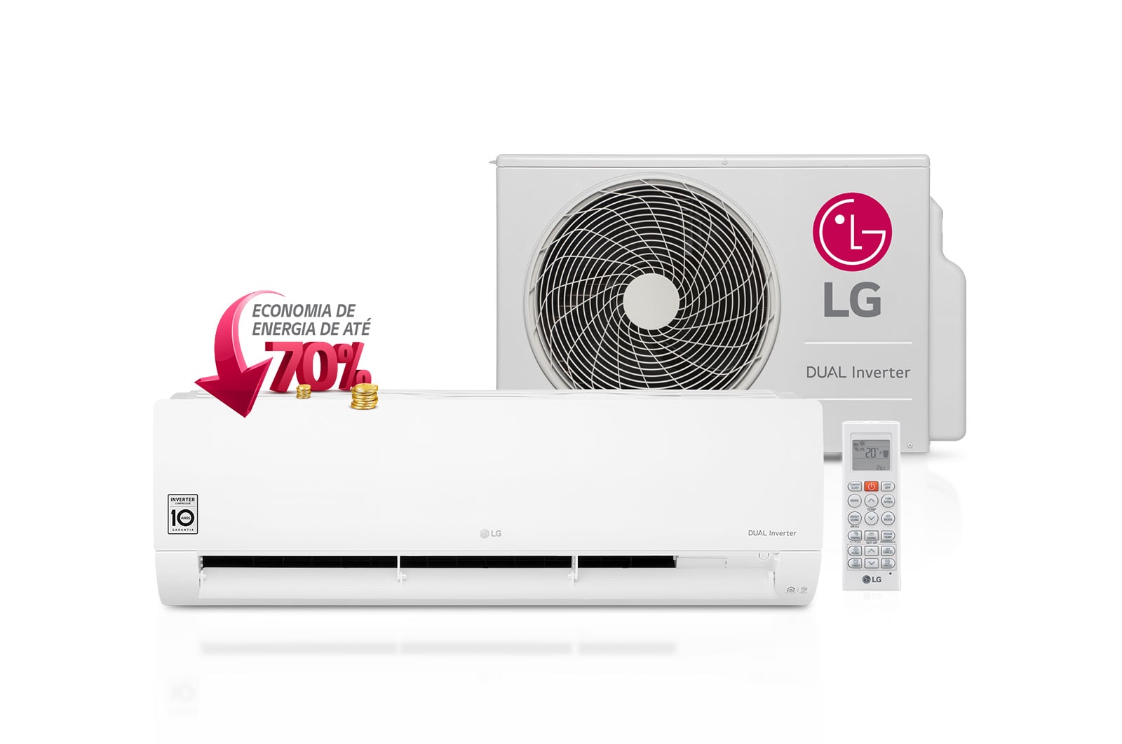 LG Ar Condicionado Split LG DUAL Inverter VOICE 18.000 Quente/Frio 220V​, S4-W18KL31B