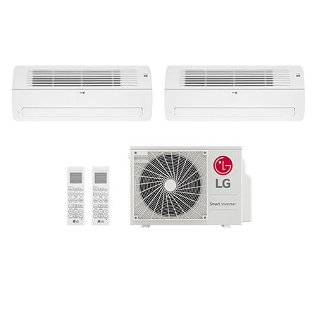 Ar condicionado Multi Split Inverter 2 ambientes (2 X 1via 9.000BTUS) Quente/Frio WiFi integrado - MIN21V1 | LG BR