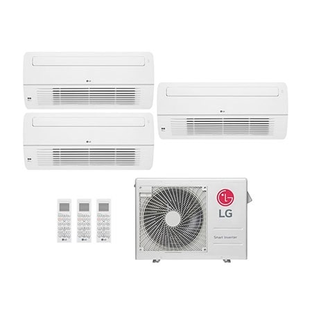 Ar condicionado Multi Split Inverter 3 ambientes (1via 9.000BTUS, 2X 12.000BTUs) Quente/Frio WiFi integrado - MULTI3 | LG BR