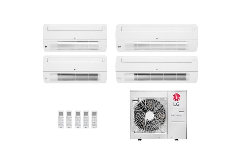 LG Ar condicionado Multi Split Inverter 4 ambientes (1via 2X 9.000BTUS, 2X 24.000BTUs) Quente/Frio WiFi integrado, MULTI41V1