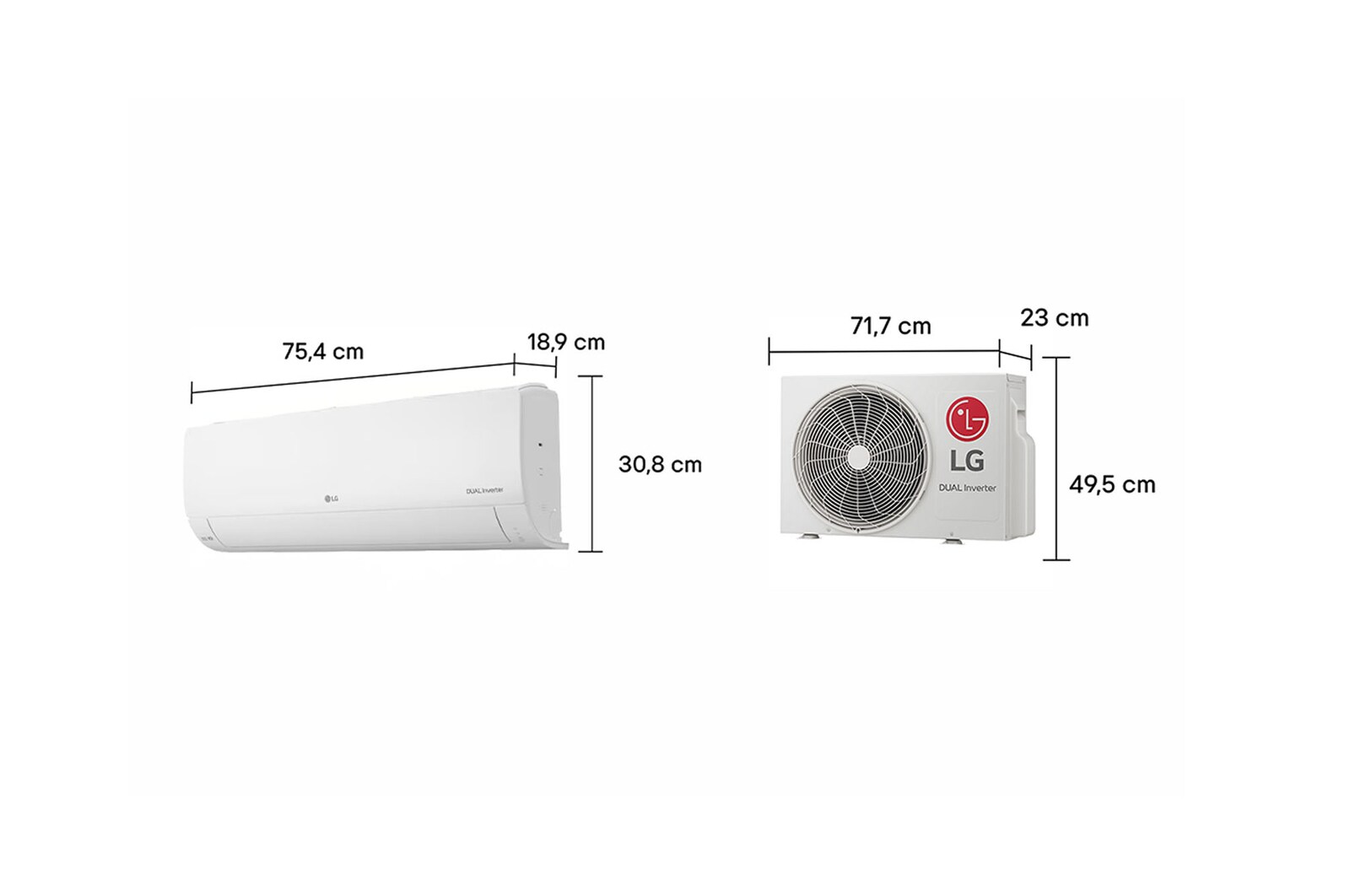 LG Ar-Condicionado LG Dual Inverter AI Compact 9.000 BTU Frio 220V, S3-Q09AAQAC