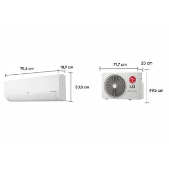 LG Ar-Condicionado LG Dual Inverter AI Compact 9.000 BTU Frio 220V, S3-Q09AAQAC