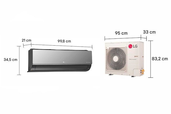 LG Ar-Condicionado LG AI Dual Inverter Voice Artcool 24.000 BTU Frio 220V, S3-Q24K2R1B