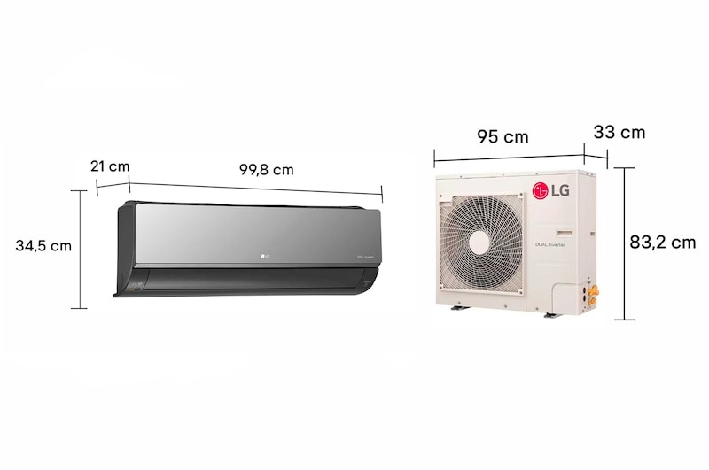 LG Ar-Condicionado LG AI Dual Inverter Voice Artcool 24.000 BTU Frio 220V, S3-Q24K2R1B
