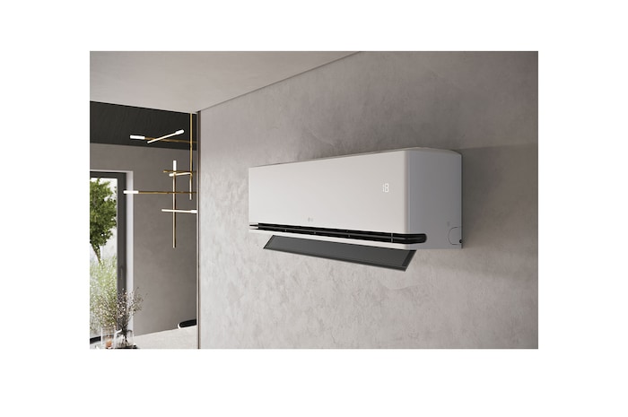 Close view of AC in wall