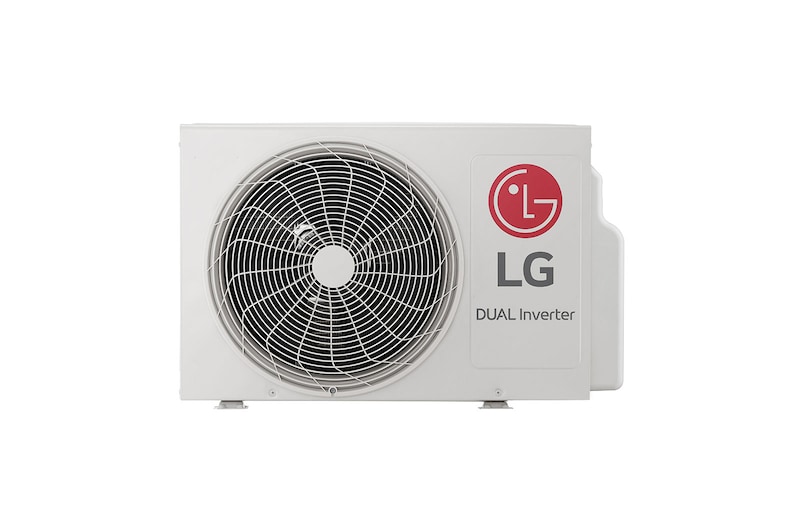 Condensadora do Ar-Condicionado LG AI Dual Inverter Voice Bi-Split Frio 9.000 BTU 220V modelo S32Q16SA181 visto de frente