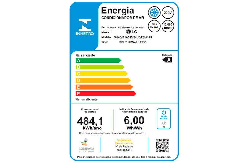 LG DUAL Inverter VOICE 12.000 Frio 220V, S4-Q12JA315