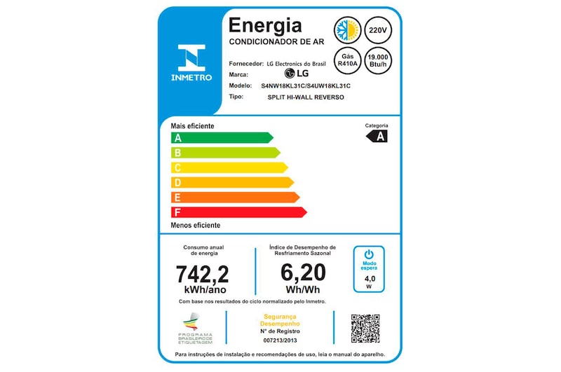 LG DUAL Inverter VOICE 18.000 Quente/Frio 220V, S4-W18KL31C