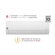 Vista frontal de Ar-Condicionado Split LG DUAL Inverter Compact 18.000 BTUs 220V Frio S4-Q18KL3A S4-Q18KL3AA