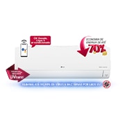 Vista frontal de Ar Condicionado LG DUAL Inverter Voice UV Nano 18.000 Quente/Frio 220V S4-W18KL3XB