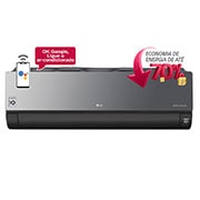 Vista frontal de Ar condicionado Split LG DUAL Inverter VOICE ARTCOOL 18.000 Quente/Frio 220V S4-W18KLRPA