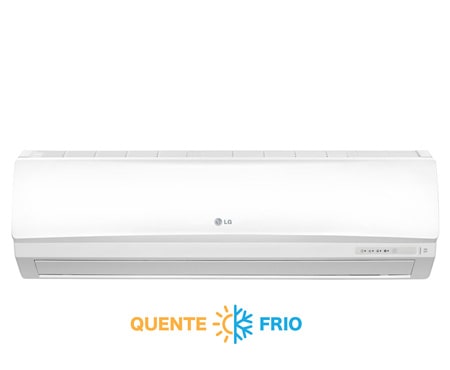 Vista frontal de Ar Condicionado Split LG Smile, 24.000 Btu/h Quente/Frio TS-H2425NW1