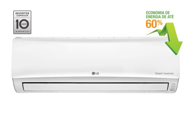 Vista frontal de Ar Condicionado Split LG Smart Inverter, 11.500 Btu/h Frio US-Q122HSG3
