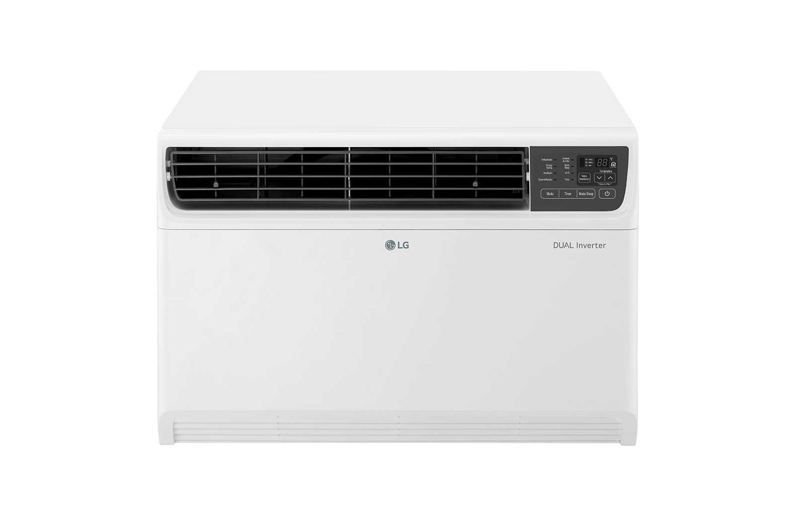 Vista frontal de Ar Condicionado Janela LG DUAL Inverter VOICE 14.000 Frio, 127V W3NQ15LNNP0