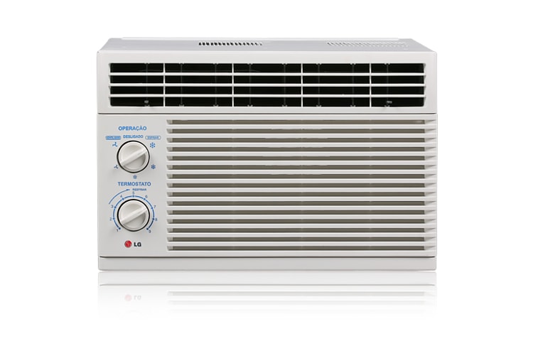 Vista frontal de Aparelho Janela Mecânico, 8000 btu/h, 127V, com ciclo frio. WHM080FG