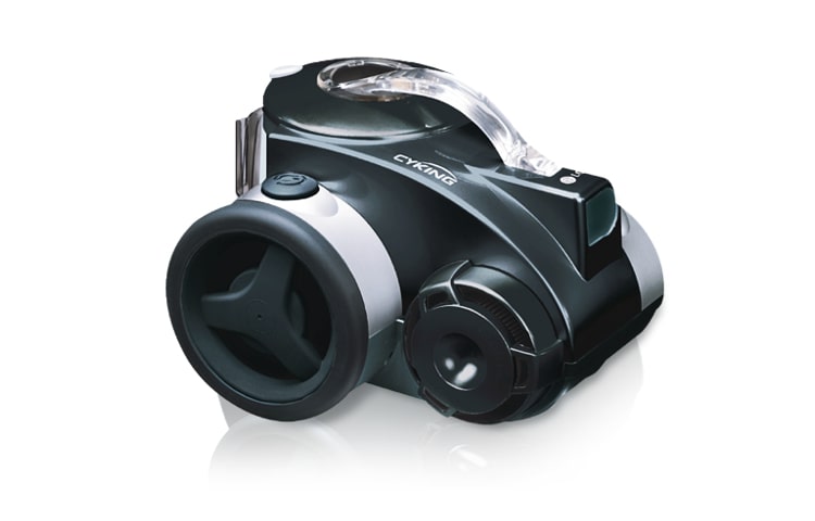 Vista frontal de Sem saco para pó, potência de 1.500 W, cyclone system, filtro Hepa: Retêm 99,5% das impurezas do ar, controle ergonônico na haste V-C7740HEQ
