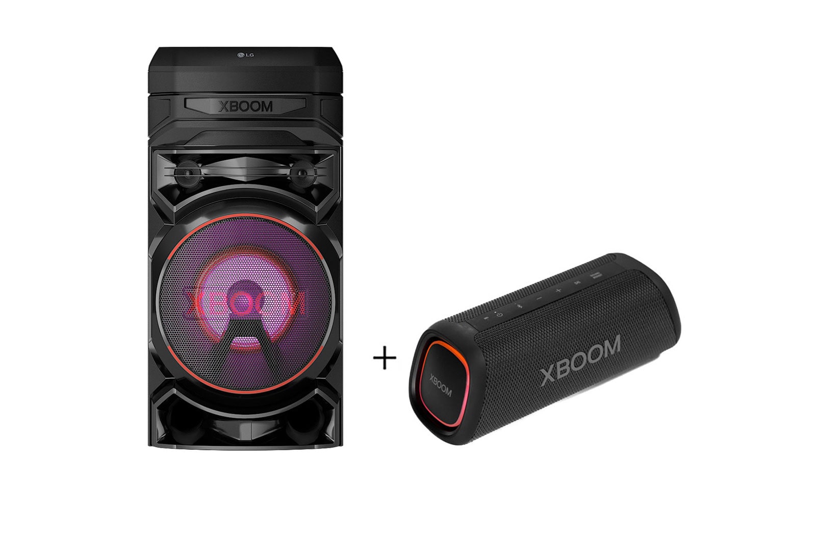 LG Combo Caixa de Som Acústica LG XBOOM RNC5 + Caixa de Som Portátil LG XBOOM Go XG5, RNC5.XG5S