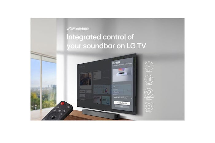 USP card: WOW Interface | Integrated control of your soundbar on LG TV