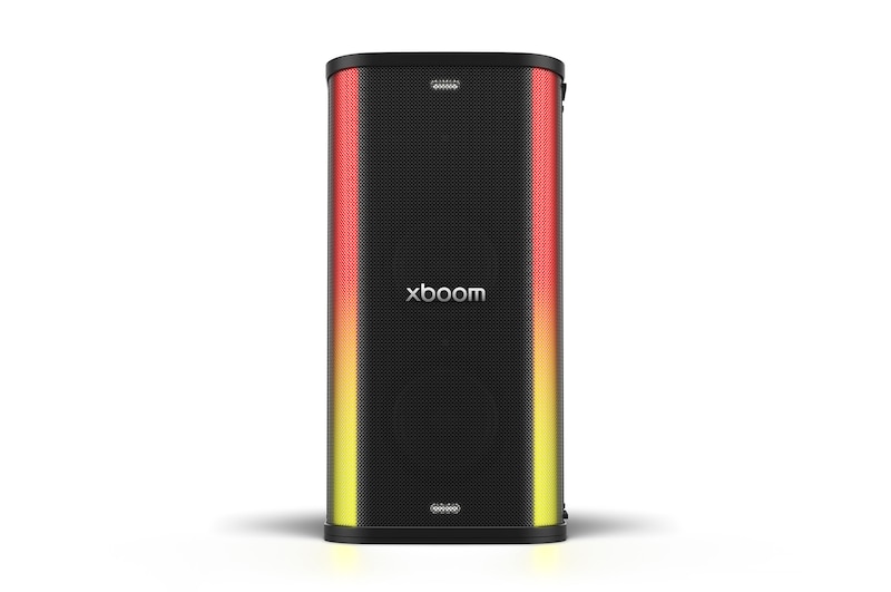 Vista frontal de LG xboom Stage501 | Caixa de Som Bluetooth Potente de 220W e AI Karaoke Master STAGE501