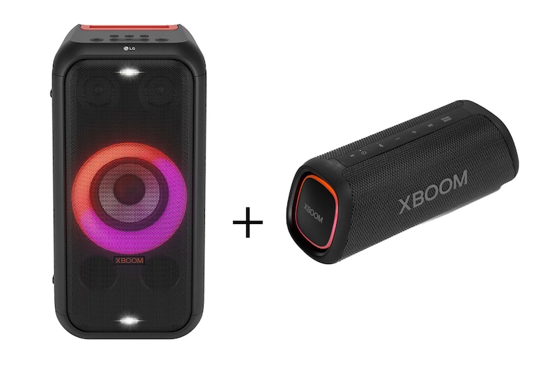LG Combo Caixa De Som Portátil LG Xboom XL5 + Caixa de Som Portátil LG XBOOM Go XG5, XL5S.XG5QBKS