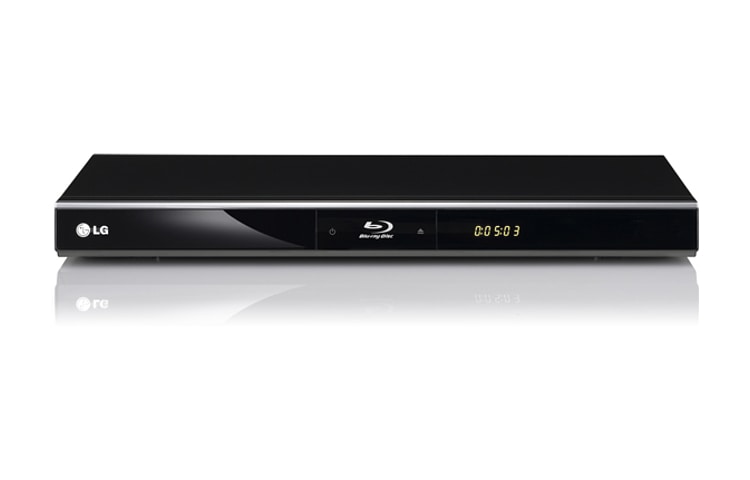 Vista frontal de Blu-Ray Player com resolução Full HD, NetCast, compatível com HDD externo e equipado com Dolby True HD e DTSHD BD560