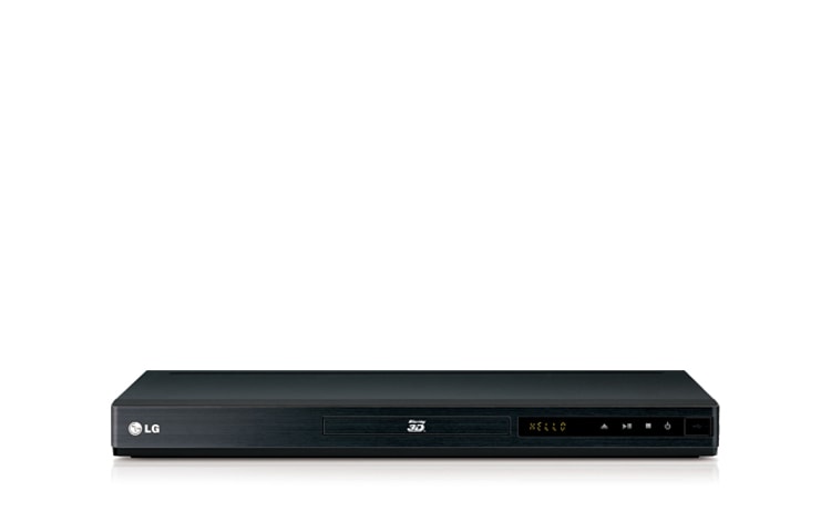 Vista frontal de Blu-Ray Player Full HD com tecnologia 3D, CIFS, DLNA e NetCast, Compatível com HDD externo e equipado com Dolby True HD e DTS HD BD660